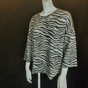 Zara Black and White Zebra Print Sweater